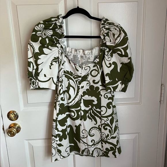 NWOT La Double J Mini Sexy Dress Marea Olive in Heavy Stretch Cotton Size Small - Picture 7 of 9